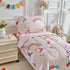 4 Set Set 1 Set 1 1 1 Pieces Toddler Bedding for Girls Light Pink Unicorn Toddler Bed - Soft Castle Rainbow Cute