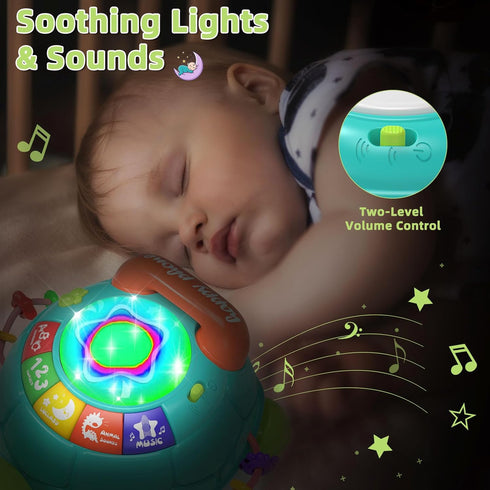 KaeoHye 6-12 12-18 Light&SoundTummy 3-6 4 5 7 8 9-12 18 Musical Turtle Baby Toys MonthsBaby Crawling Toys