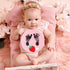 R HORSE Baby Announcement Sign with Ink Pad and Marker Pen Pink Strawberry Hello World Wooden Keepsake for Newborn