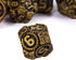 Metal Dice Set D&D, 7-Die DND Dice with Gift Bag for Dungeons and Dragons Role Playing Games (Antique Gold)