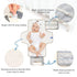 WELLDAY Western Cowboy Geometric Baby Changing Pad - Waterproof Diaper Changing Pad with Built-in Pillow - Portable