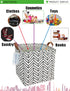 LANGYASHAN Square Storage Baskets - Waterproof Canvas Children Laundry Hamper for Toy Organizer (Geometric)