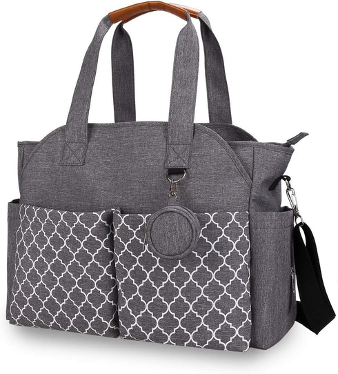 Lmbabter Diaper Bag Tote with Changing Station Upgrade Multi-Function Baby Bag with