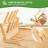 Countertop GiftAmaz Bamboo Baby Bottle Drying Rack, Space Saving Bottle Holder Portable Dryer Rack Organizer for Baby