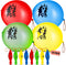Superhero Punch Balloons, Pack of 24, Large Inflatable Punch Balls for Kids, Carnival Prizes, Birthday Party Favors