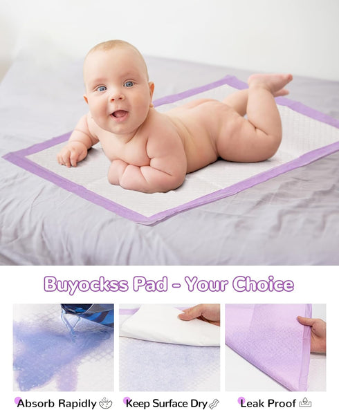 Buyockss 100 Pack 13 18 Baby Disposable Changing Pads Disposable Baby Underpads Ultra Soft Waterproof Diaper Changing