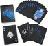 SFALCI 1pc Waterproof Plastic Poker Playing Cards PET Table Games Halloween/Thanksgiving Day (Blue x Silver)