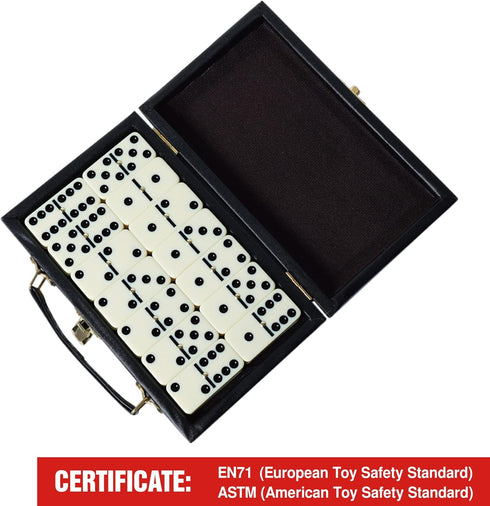 6 Set 28 Set GOTHINK Portable Double Dominos for Adults with Storage Box Tiles Dominoes for Holiday Travel Game