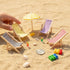 LUOZZY 12pcs Dollhouse Miniature Furniture Accessories Mini Wooden Folding Beach Sunbath Chair Longue Deck Chair