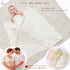 6-Pack Set 5 37.5 37.5 Inch Organic Cotton Baby Bath - Embroidered Hooded Towel & Soft Washcloths, Ultra Soft Newborn