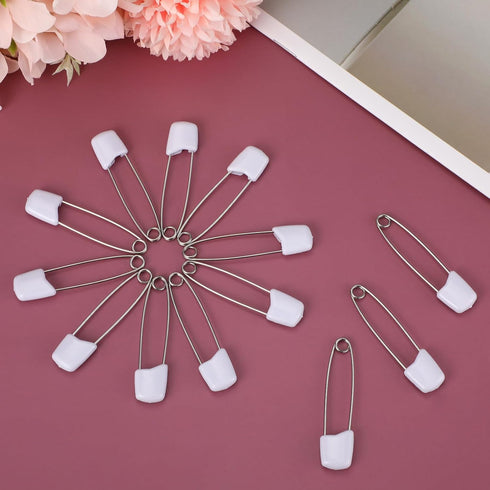 TIESOME 70 2.2 Inch Pieces Diaper Pins, Diaper Safety Pin, Stainless Steel Diapers Pins for Cloth Diapers, with Plastic