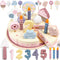 Wooden Birthday Party Cake Play Food Sets for Toddler 2 3 4