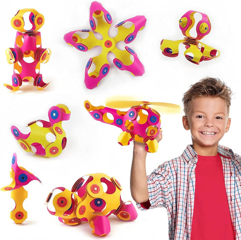 Clixo Crew 30 Piece Pack - Flexible, Durable Magnetic Building Toy for STEM Play, Ages 4-99