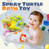 5 1-3 Sizobi Baby Bath Toys, Rechargeable Turtle Bath Toy Sprinkler for Toddler with Rings, Bathtub Fountain Spray