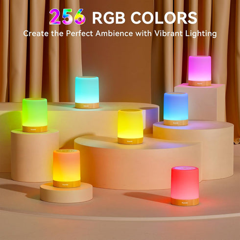 Dimmable 11 5 Brown-2 Pack Auxmir Night Light for Kids Baby, Touch Lamp for Nursery, RGB Colors Brightness, Portable