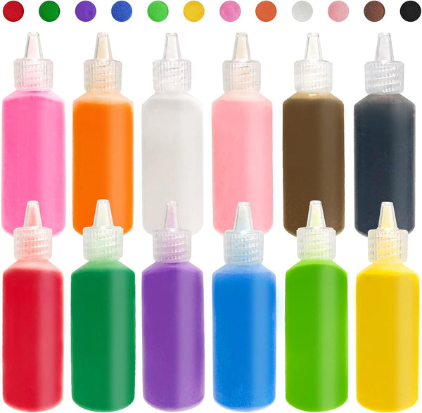 Panxxsen 12 PCS Art Sand,1.25oz Bottles DIY Arts and Crafts Kit,Scenic Sands for