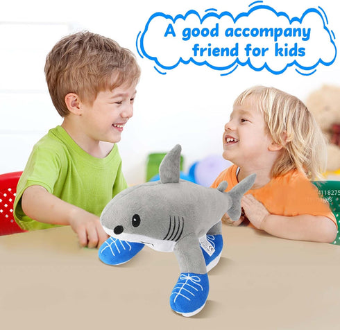 GGRH 14 Inch Italian Brainrot Plush Toy, Tralalero Tralala Plushies Toys, Soft Stuffed Funny Meme Animals Dolls