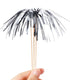 100 Pieces Graduation Foil Frill Firework Cupcake Toppers, 9 Inch Shape Food Picks for Halloween Party Supplies (Silver)