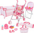 deAO Baby Doll Stroller Crib Bed Nursery Role Play Set Baby Doll