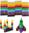 Huji Stacking Buildable 8 Colors Crayons Set, Connect Stack and Build Sideways