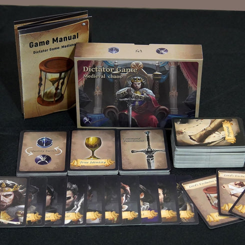 A&B GAMES Portable Medieval Strategy Card Game: Team vs. Team Fun for 5-10 Adult Players