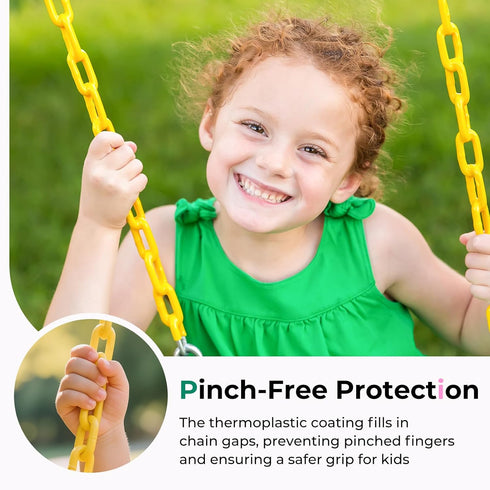 Swingset DECORLIFE Toddler Swing Seat, Outdoor Baby Swing with Coated Chains, Heavy Duty High Back Full Bucket Swing