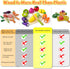Set Playset Sundaymot Play Kitchen Accessories, Wooden Play Food, Cooking with Stainless Steel Cookware Pots and Pans
