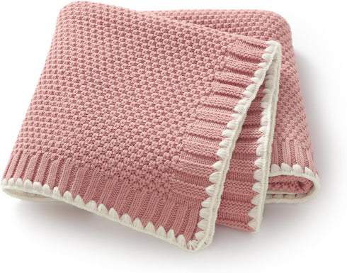 Neiwech Baby Blanket Knit Cozy Soft Lightweight Crib Stroller Nursery Receiving Swaddling Blankets