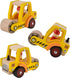Wooden Push Car Toys for Infants 12-18 Months, 2 Pcs Baby Vehicle Toys (Cement Truck + Road Roller) for 1-2 Year Olds