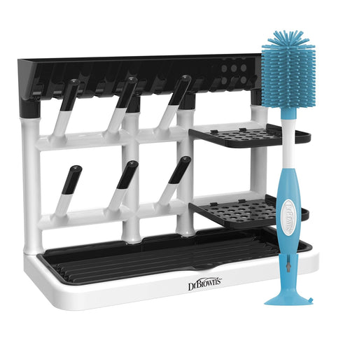 Dr. Brown's Baby Bottle Drying Tower, Stand-Up Drying Rack with Soft Touch