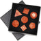mookaitedecor 7 PCS Red Jasper Crystal Polyhedral DND Dice Set, Polished Tumbled Stones for RPG MTG Table Games Home