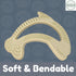 8 3M+, Dolphin Silicone Teether Toy with Texture Zones, Easy Grip for Little Hands, Ages Babys Aid (Olive)
