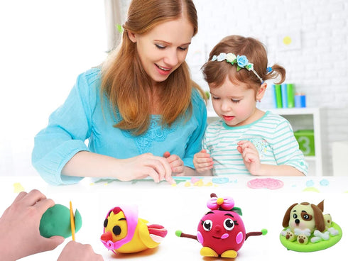 Ecurfu 36 Air Dry Clay Colors, DIY Modeling Clay with Tools, Toy Gifts for Kids