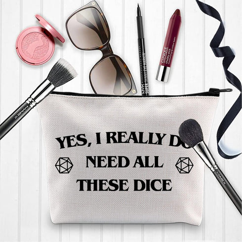 D and D Dice Bag - Dungeon Master DM Gift, Yes I Really Do Need All These Dice Pouch
