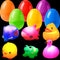 JOYIN 6 Pcs Prefilled Easter Eggs with Floating Animal Light-up Bath Toys,