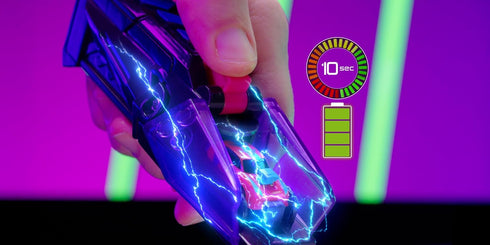 Playset 600+ Hyper Burst Jump Strike | Race and Battle! | Customizable Race Track & Micro Scale Cars | Over MPH Scale