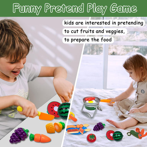 MITCIEN Kids Play Tent with Campfire, Oil Lantern with Sound, Cut Up Fruits, Marshmallow, Pretend Camping Toys for 3-6+