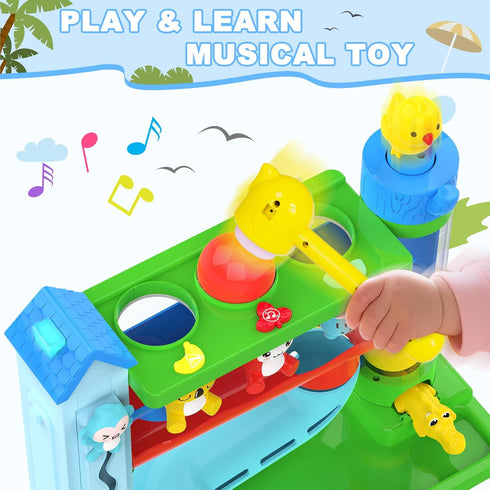 Hammer 1-2 6-9,9-12,12-18,18-24+ Ussybaby Toddler Musical Toys, Light-Up Baby Musical Toy for Year Old Boys