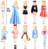 Magnetic Princess Dress Up Paper Doll Pretend Play Toys, Magnet People Clothes Puzzles Game for 3+ Year Old Girls