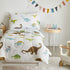 4 Set Set Pieces Toddler Bedding Dinosaur with Colorful Dinos and Monsters Toddler Comforter Sheet for Autumu