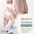 47 47 inches Stroller Society - Viscose from Bamboo and Cotton Baby Blanket, Floral Baby Blanket, Receiving Blankets