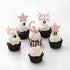 36 PCS Baby Shower Girl Cupcake Toppers, Moon Glitter Star It's a Girl Sweet Baby Gender Reveal Picks, Rose Gold