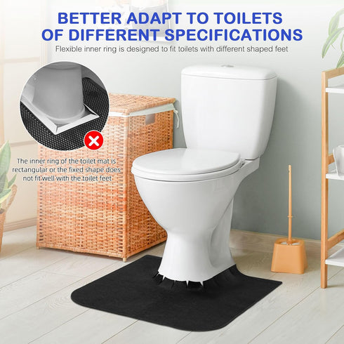 HBGOTL Commode Bathroom(4 Pack, Upgrade Round Potty Training Mats for Boys, Potty Training Toilet Rugs, Toilet Rugs u