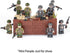 WW2 Battlefield Left Corner Military Block Set, 200PCS, Suitable for MOC Military Secondary Creation