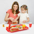 Pretend Play Food Set for Children, 15 PCS Removable Fast Food Playset with Tray
