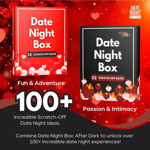 Date Night Box: 52 Fun & Adventurous Scratch-Off Ideas for Couples - Romantic Gift for Birthday, Anniversary