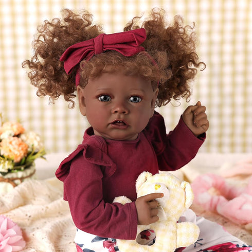 BABESIDE 3 Pcs Reborn Baby Doll Clothes for 17-22 Inch Dolls, Floral Pattern Accessories for Girls