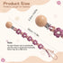 Pacifier Clip for Boys Girls Floral Daisy Macrame Paci Clip Pacifier Holder Leash Boho Wooden Clips Handmade Braided