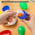 LovesTown Spoon Race Game Set, Egg Relay Race for Kids with Yolk, Outdoor Plastic Eggs Game Easter Party Favors.