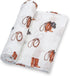 Swaddle Blanket, 100% Muslin Cotton, Gender Neutral Newborn Nursery Essentials, Cowboy Boot Print